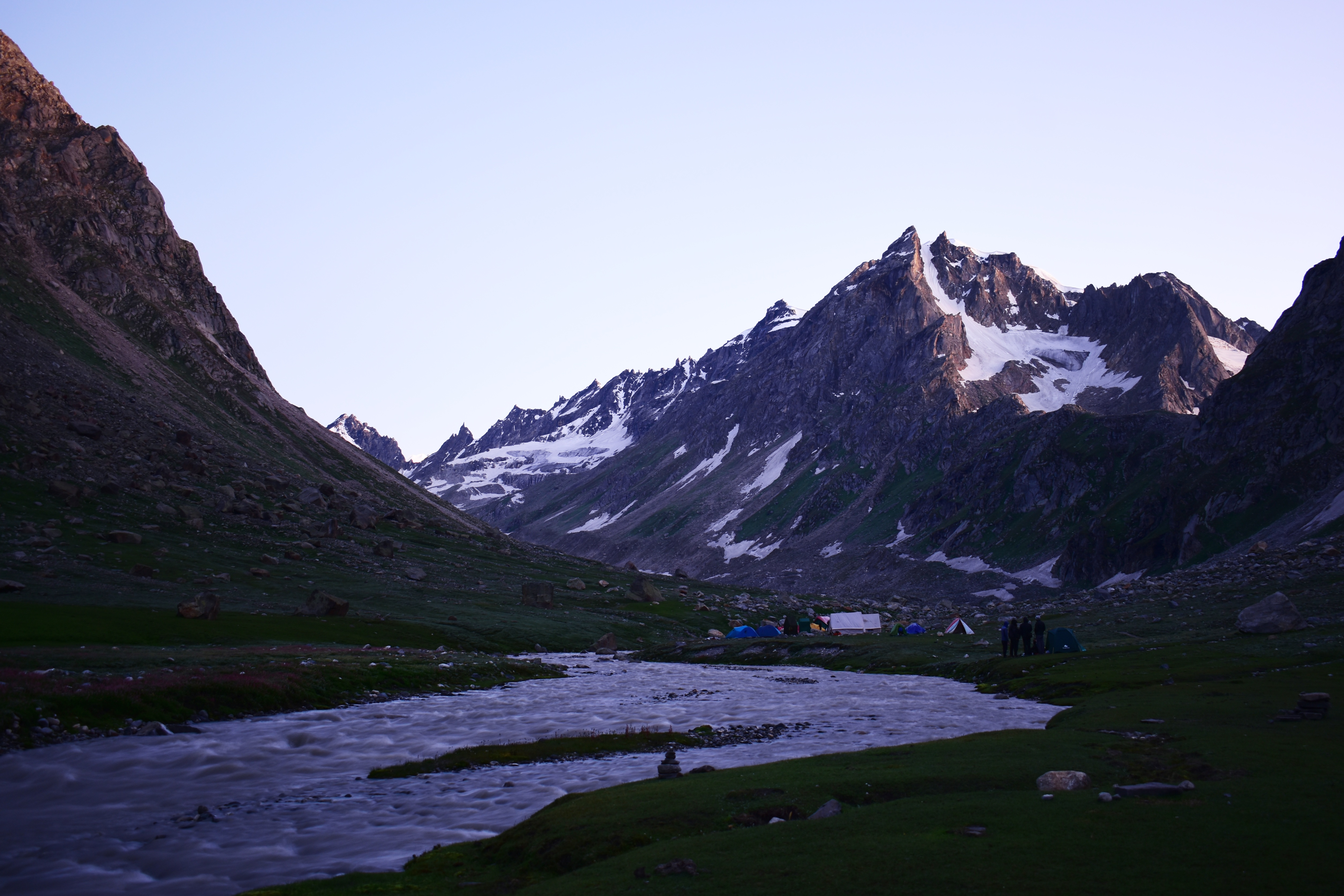 Mount Deo Tibba from Shea Goru Campsite