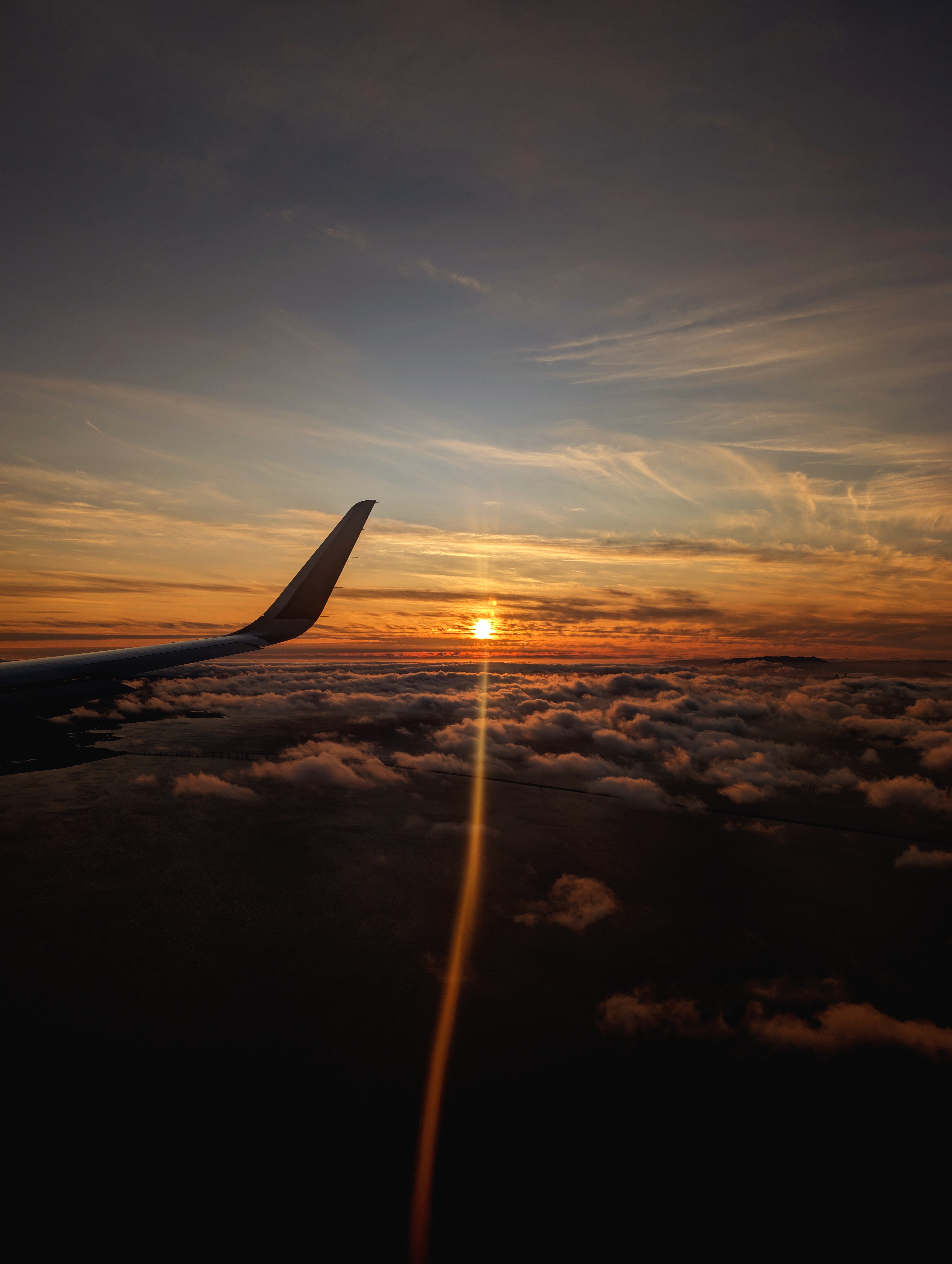 Sunset from the aircraft window