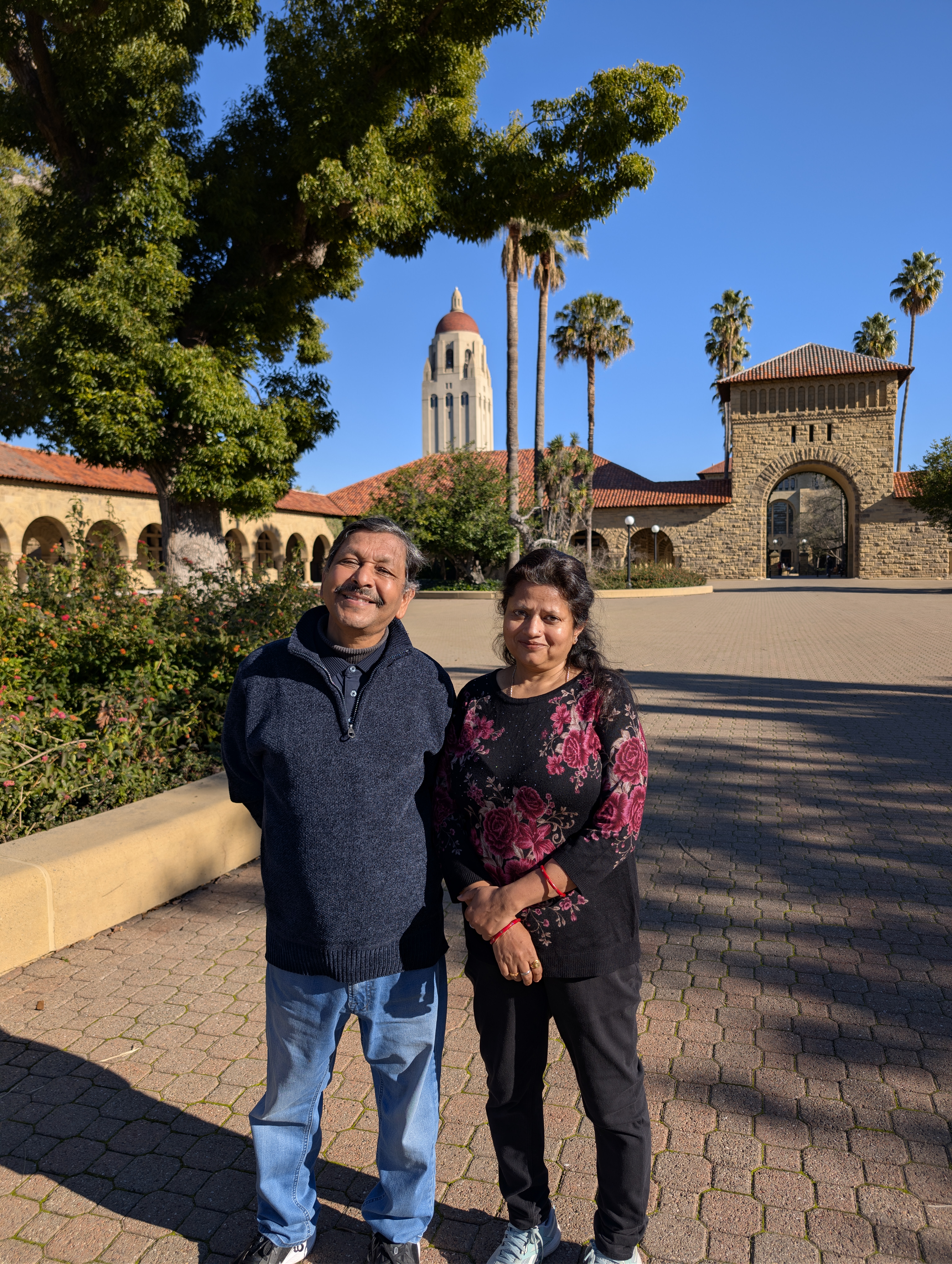 Parents at the Stanford quad